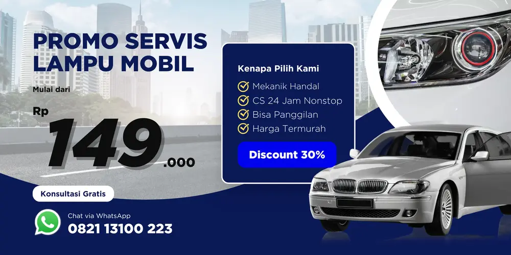 Banner Bengkel Lampu Mobil Terdekat di Jakarta Timur